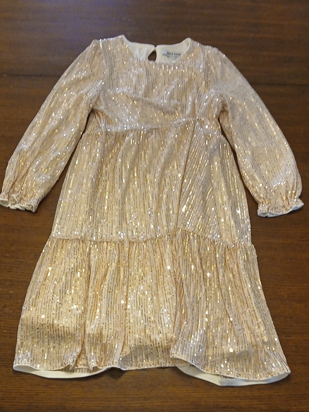 Grace Karin Girls' Gold Sequin Long-Sleeve Party Dress